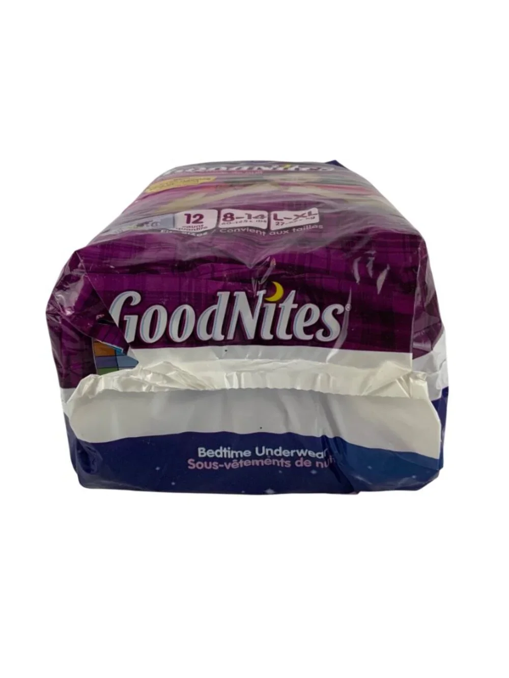 Goodnites Disposable Bedtime Underwear Girls L-XL 8-14 Years 12 count package